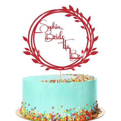 Personalized Glitter Bride-to-be Cake Topper For Wedding Party Decoration