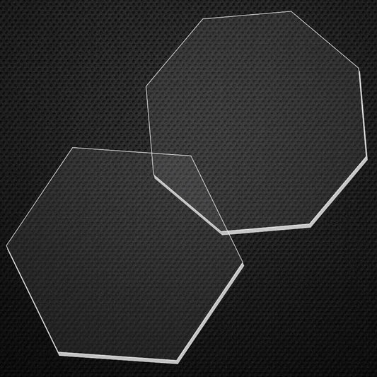 2 Acrylic Ganaching Plates Hexagon Octagon Shape Ganache Cake Decorating Board