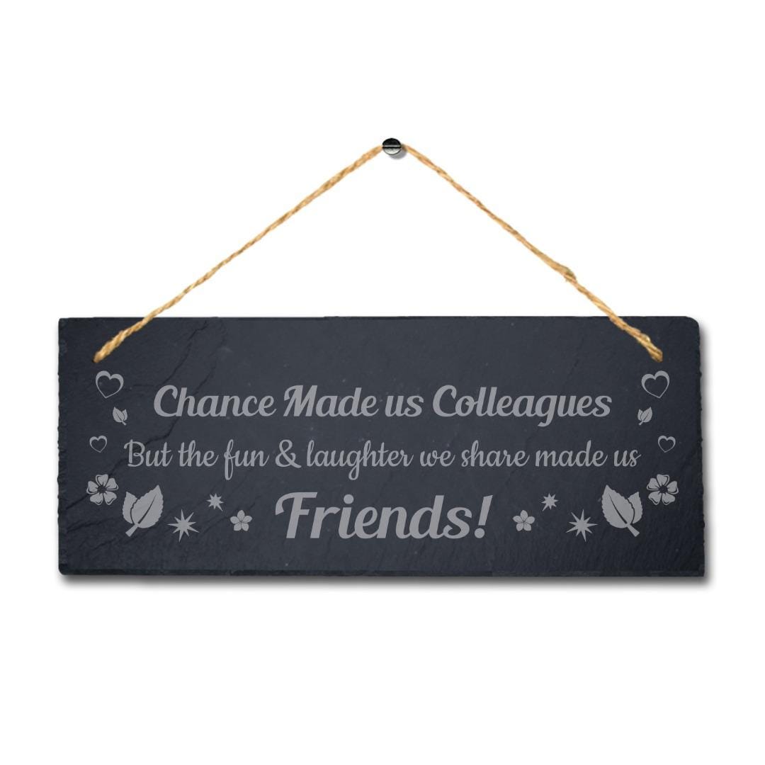The Fun And Laughter We Share Made Hanging Slate Friendship Day Gift Plaque Sign