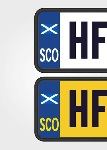 4 Pack Scottish Flag Oval Vinyl Car Stickers