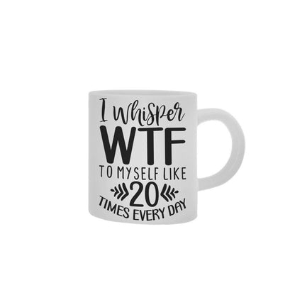 Sarcastic Mug And Coaster Gift Set I Whisper Wtf Offensive Funny Coffee Cup Gifts
