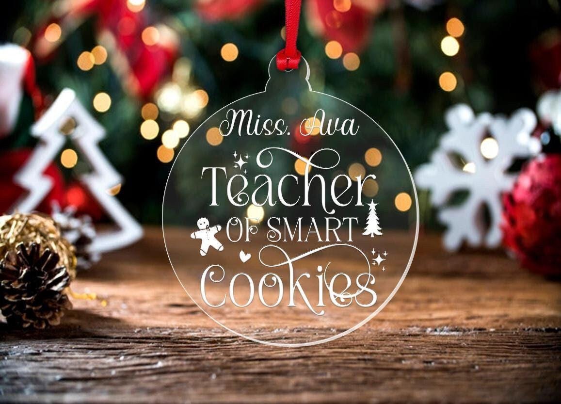 Persoanlised Teacher Of Smart Cookies Fun Custom Christmas Present For Teachers Nursery Ta Gift