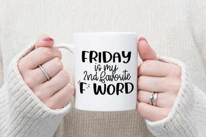 Funny Friday Coffee Mug & Coaster Set: Rude Office Gift