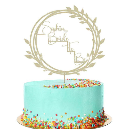 Personalized Glitter Bride-to-be Cake Topper For Wedding Party Decoration