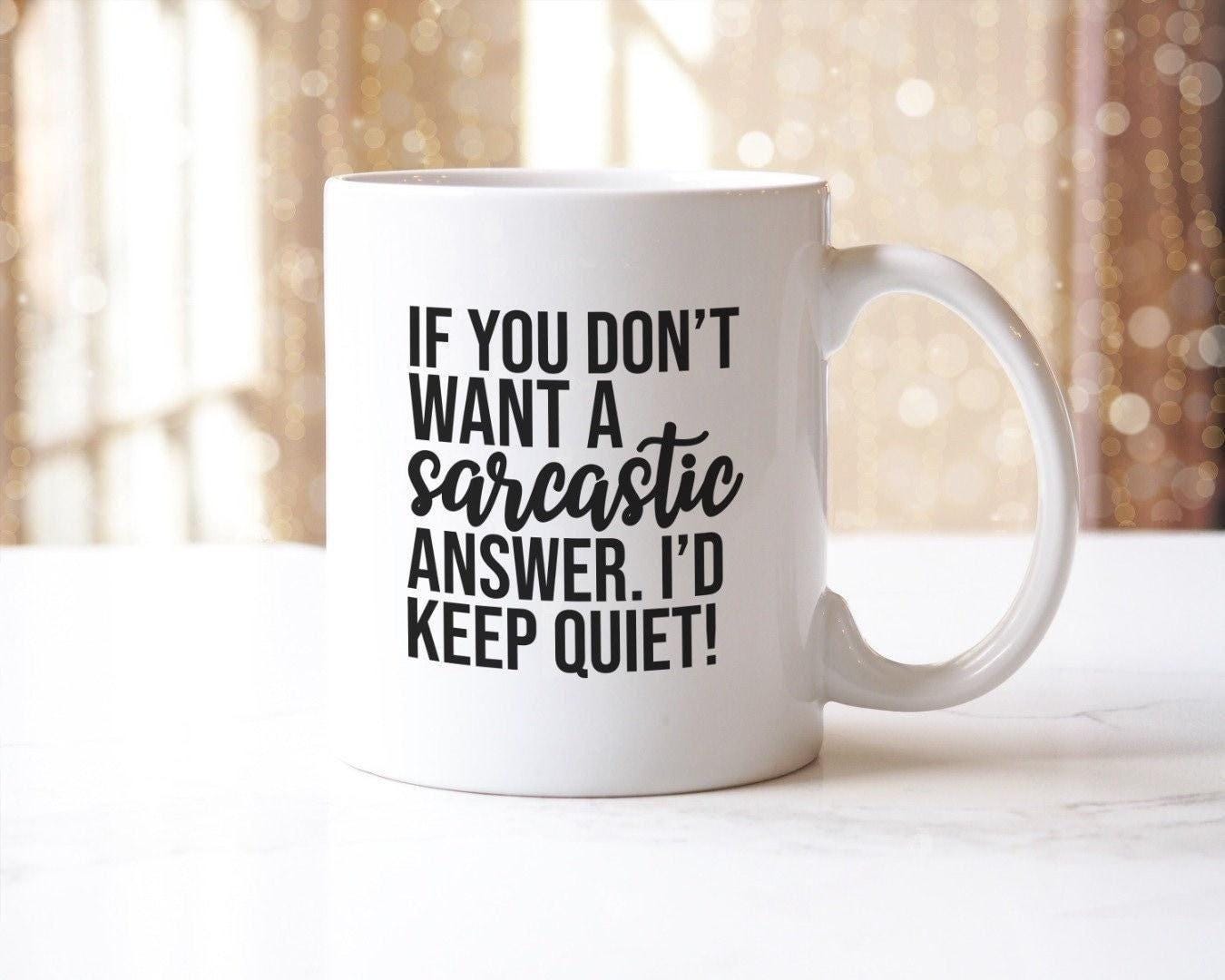Sarcastic Answer Mug & Coaster Set - Funny Novelty Gift