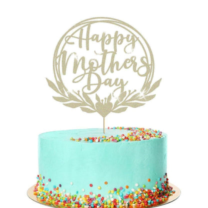 Happy Mothers Day Glitter Cake Topper Birthday Celebration Decoration