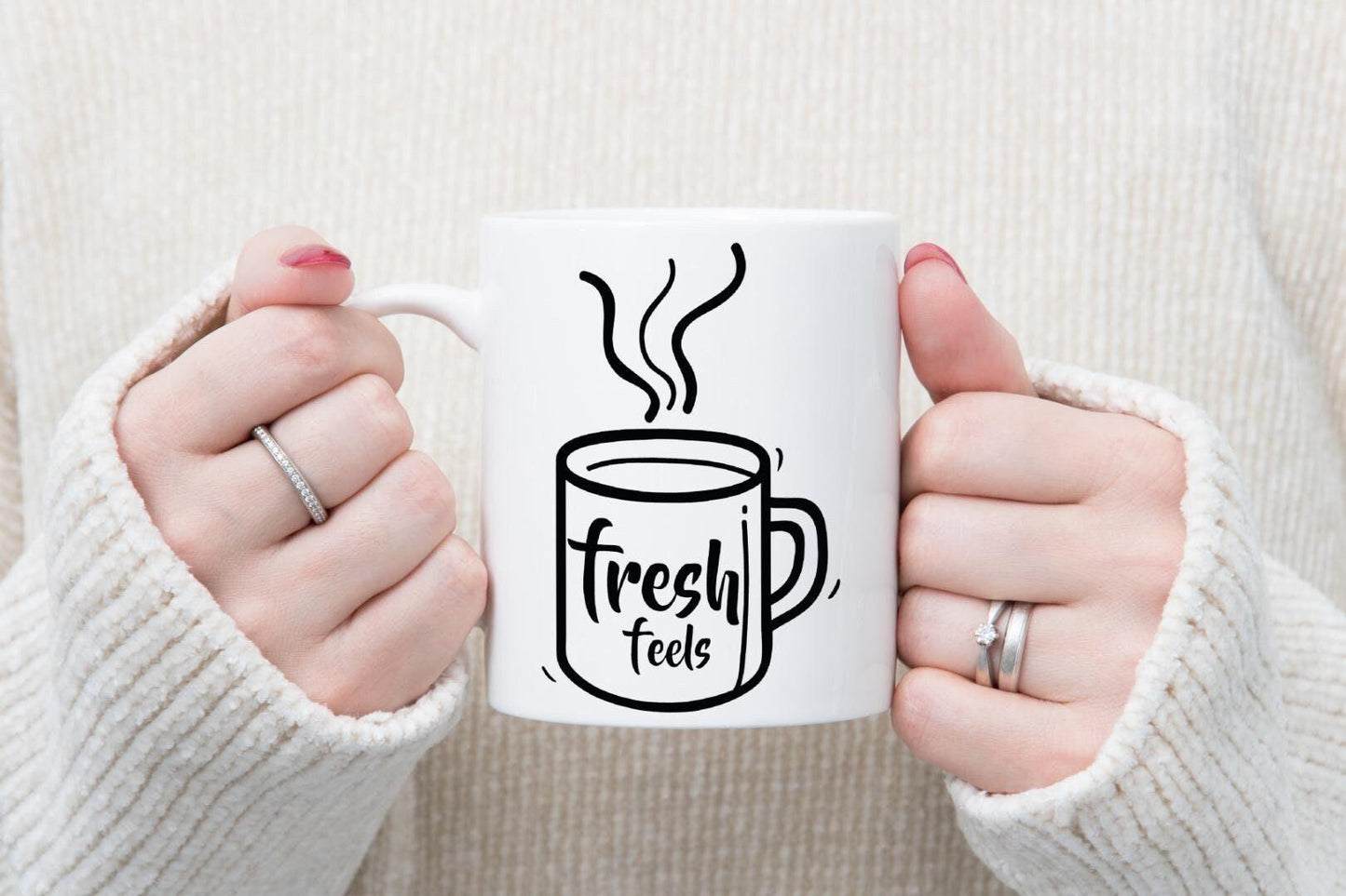 Fresh Feels Mug & Coaster Set Friend Birthday Christmas Coffee Coworker Tea Gift