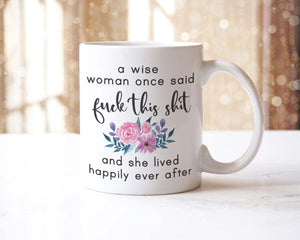 Offensive Rude Mug And Coaster Gift Set Funny Shit Coffee Tea Cup Novelty Gifts