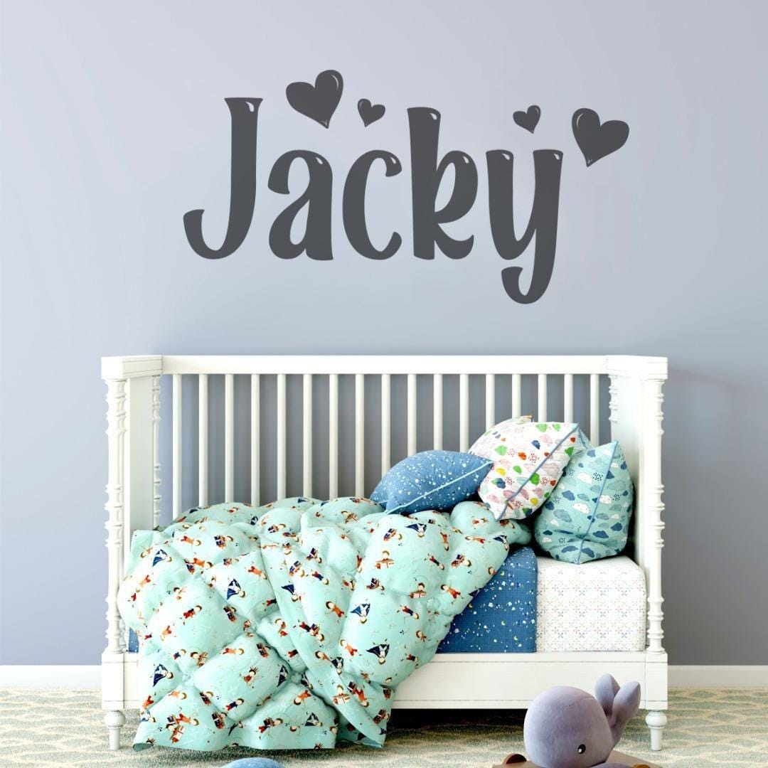Personalised Calligraphy Name Vinyl Wall Decal - Nursery Decor