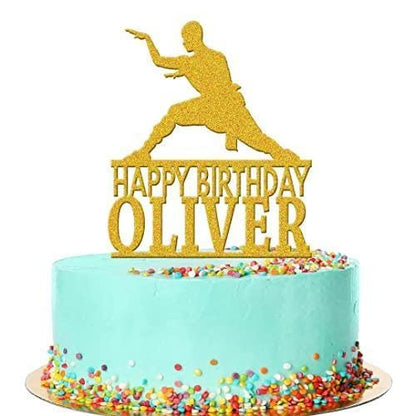 Personalised Acrylic Karate Martial Arts Fighting Boys Birthday Cake Topper Gift