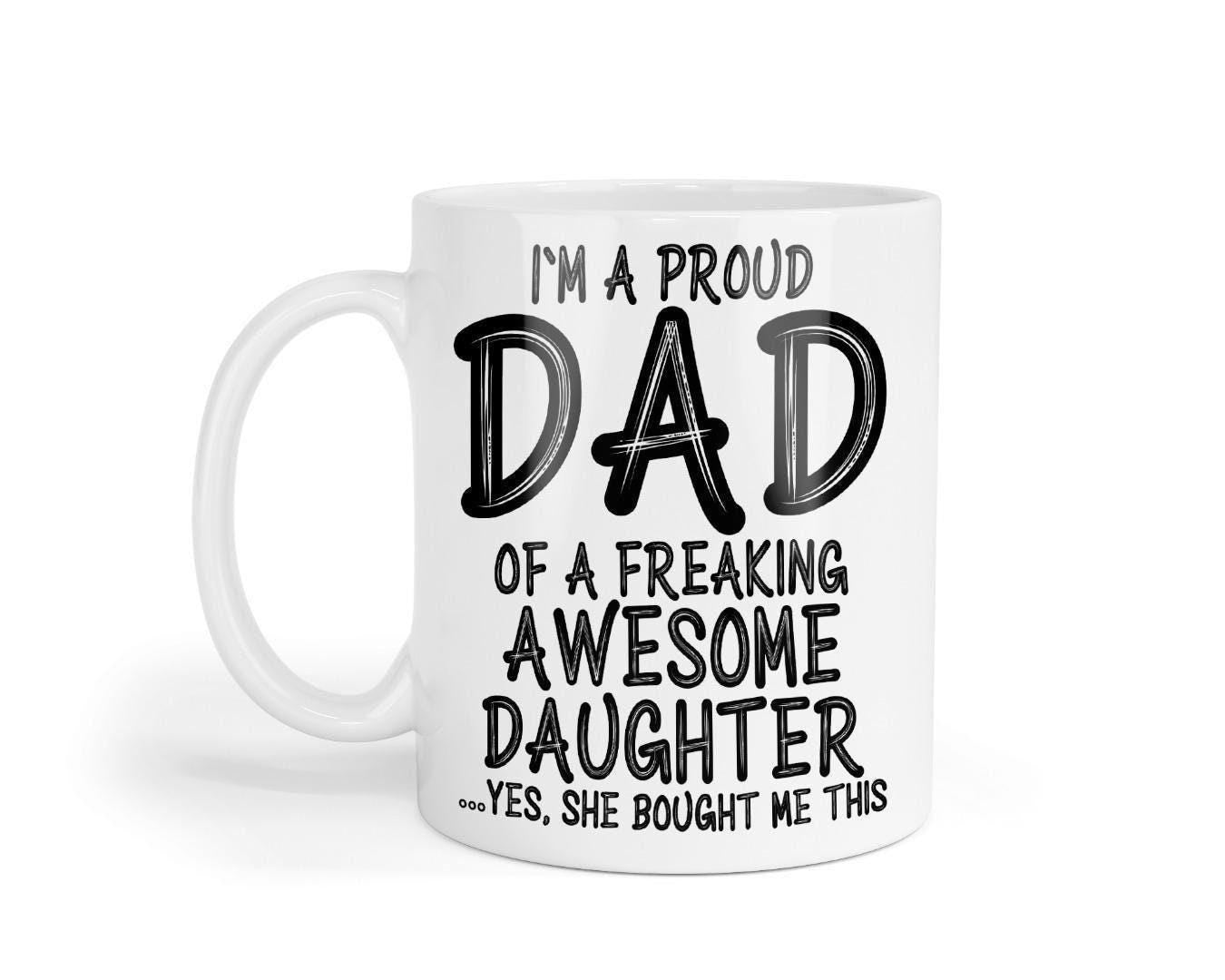 Im A Proud Dad Mug & Coaster Set Daddy Birthday Fathers Day Daughter Son Gift