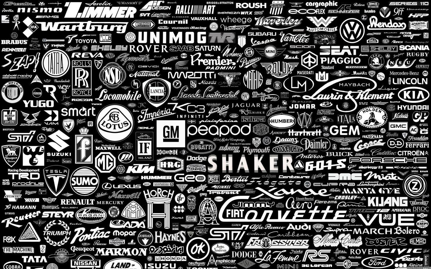 Motor Vehicles Cars Brands Collage Giant Poster - A5 A4 A3 A2 A1 A0 Sizes
