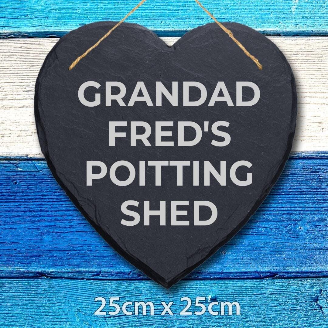 Personalised Slate Plaque Sign Shed Garden Laser Engraved Stone