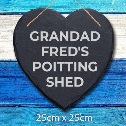 Personalised Slate Plaque Sign Shed Garden Laser Engraved Stone