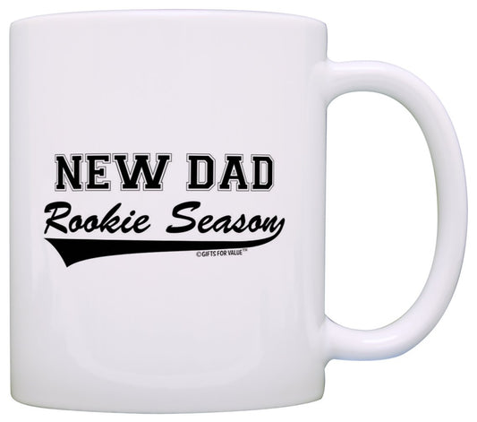 Dad to Be For Men New Dad Rookie Season First Time Father | Ceramic Coffee Mug | Father's Day Gift | Stylish Printed Design | Tea & Coffee Cup | 11oz