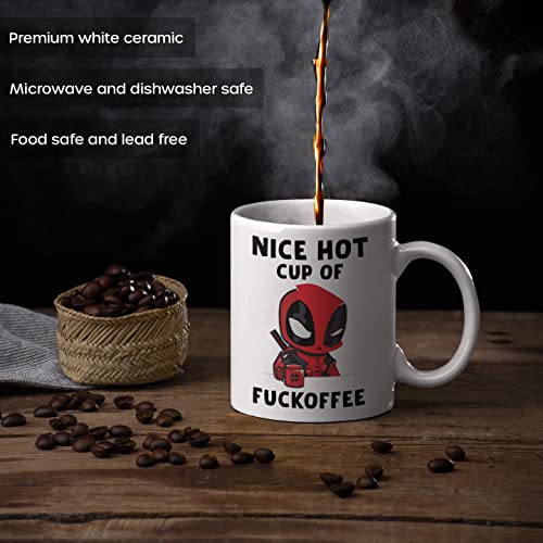 Dead Nice Hot Of Fuckoffee Pool Chibi Funny | Ceramic Coffee Mug | 11 OZ