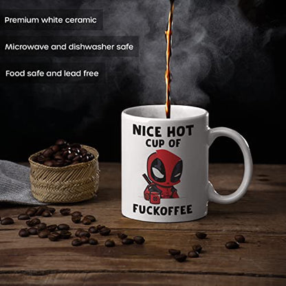Dead Nice Hot Of Fuckoffee Pool Chibi Funny | Ceramic Coffee Mug | 11 OZ