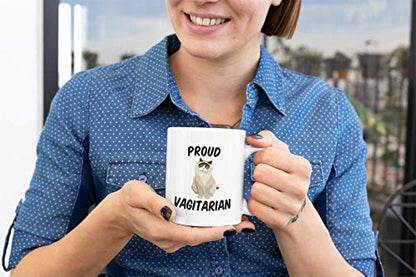 Funny LGBT Proud Vagitarian Lesbian Idea for | Ceramic Coffee Mug | 11 OZ