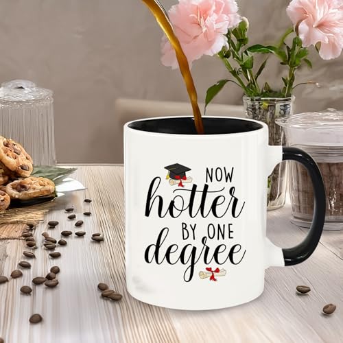 Graduation Gifts Now Hotter by One Degree | Ceramic Coffee Mug | 11 OZ