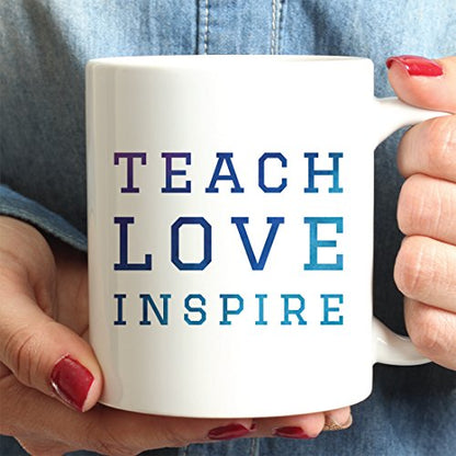 Teacher s Gift Teach Love Inspire 1-Pack Coach | Ceramic Coffee Mug | 11 OZ