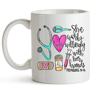 Nurse for Women Rn Nurses Practitioner Funny | Ceramic Coffee Mug | 11 OZ
