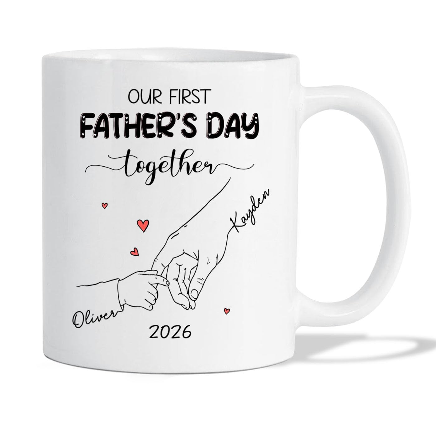 Our First Father's Day Together Tea | Ceramic Coffee Mug | Father's Day Gift | Stylish Printed Design | Tea & Coffee Cup | 11oz