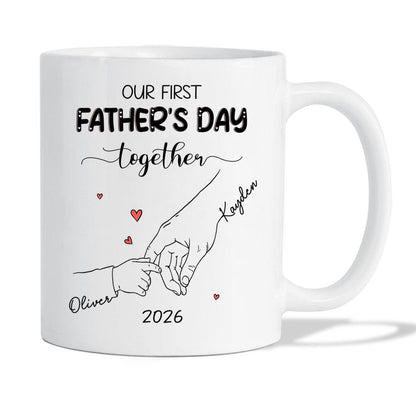 Our First Father's Day Together Tea | Ceramic Coffee Mug | Father's Day Gift | Stylish Printed Design | Tea & Coffee Cup | 11oz