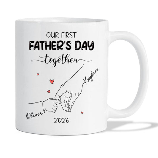 Our First Father's Day Together Tea | Ceramic Coffee Mug | Father's Day Gift | Stylish Printed Design | Tea & Coffee Cup | 11oz