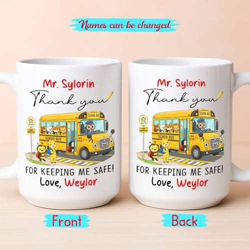 Thank You For Keeping Me Safe Gift School | Customised Coffee Mug | 11 OZ