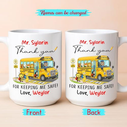 Thank You For Keeping Me Safe Gift School | Customised Coffee Mug | 11 OZ