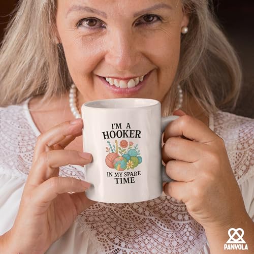 I m A Hooker In My Spare Time Crocheting Gifts | Ceramic Coffee Mug | 11 OZ
