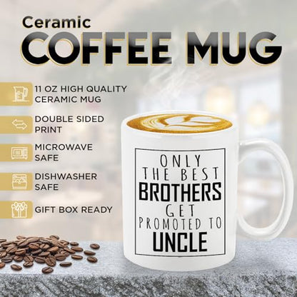 Veracco Only the Best Brothers Get Promoted to | Ceramic Coffee Mug | 11 OZ