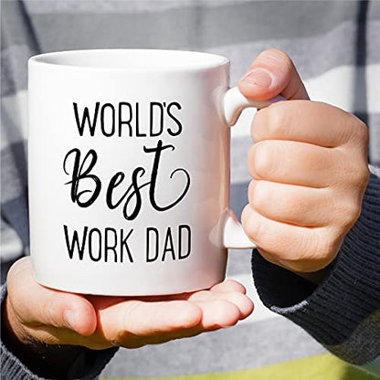 Funny World s Best Work Dad Goodbye Farewell | Ceramic Coffee Mug | 11 OZ