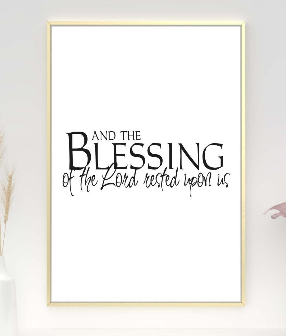 Blessing Of The Lord Inspirational Positive Thought Quote Art Poster Print Wall