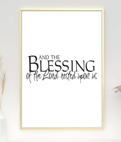 Blessing Of The Lord Inspirational Positive Thought Quote Art Poster Print Wall