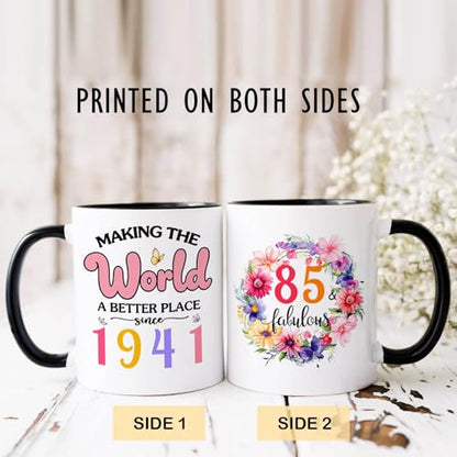 85th Birthday for Women 85 and Fabulous Making | Ceramic Coffee Mug | 11 OZ