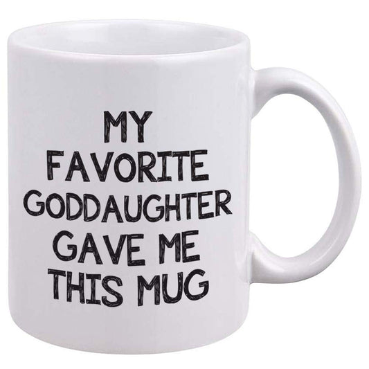 Godfather Godmother | Ceramic Coffee Mug | Father's Day Gift | Stylish Printed Design | Tea & Coffee Cup | 11oz