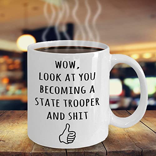 State Trooper Graduation Present Future | Ceramic Coffee Mug | 11 OZ