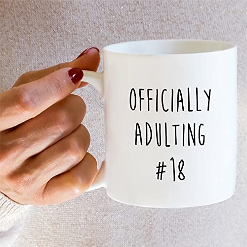Funny Officially Adulting 18th Years Old | Ceramic Coffee Mug | 11 OZ
