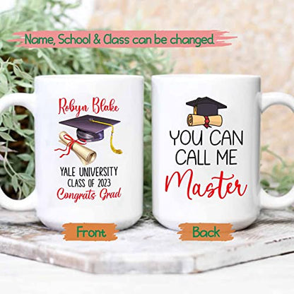 Personalized Graduation Travel Custom Name | Customised Coffee Mug | 11 OZ