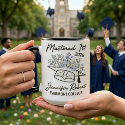 Hyturtle Personalized Graduation 2D Printed | Customised Coffee Mug | 11 OZ