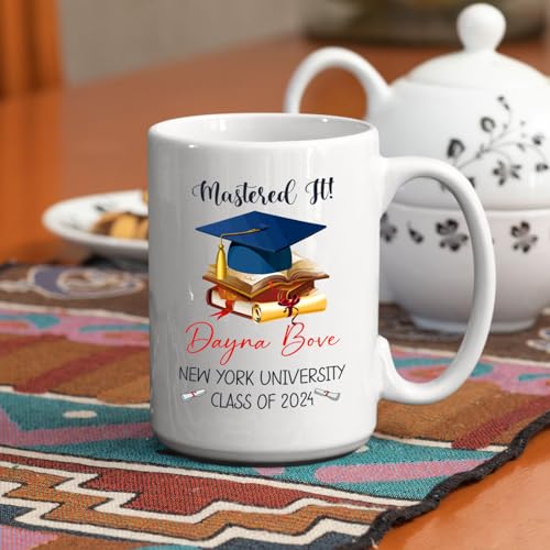 Mastered It Graduation Cap Personalized | Customised Coffee Mug | 11 OZ