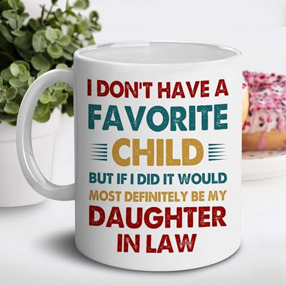 Mothers Day For Daughter In Law | Ceramic Coffee Mug | Father's Day Gift | Stylish Printed Design | Tea & Coffee Cup | 11oz