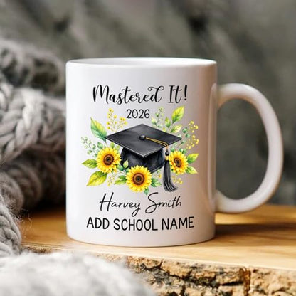 Personalized Name Year Mastered It | Customised Coffee Mug | 11 OZ