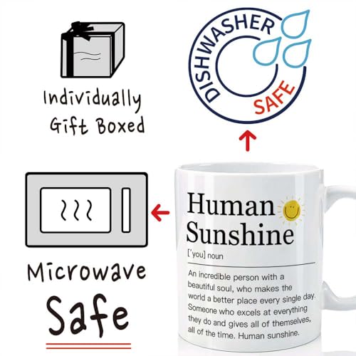 Human Sunshine Gifts for Women Boss Lady | Ceramic Coffee Mug | 11 OZ