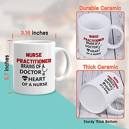 Nurse Practitioner Brain of A Doctor Heart | Ceramic Coffee Mug | 11 OZ