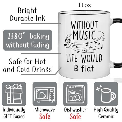 Teacher Appreciation Gift for Music Lover | Ceramic Coffee Mug | 11 OZ