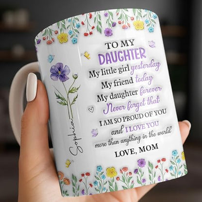 Personalized for Daughters from Mom Custom | Customised Coffee Mug | 11 OZ