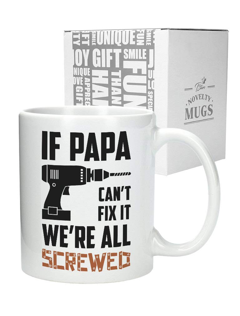 Dad for Papa from Daughter Son Funny Coffee Mugs For Dads 15 Ounce White | Ceramic Coffee Mug | Father's Day Gift | Stylish Printed Design | Tea & Coffee Cup | 11oz