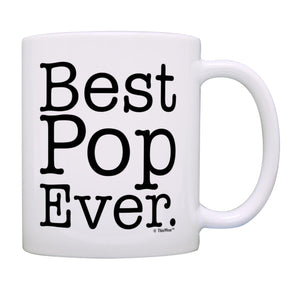 Father's Day for Grandpa Best Pop Ever with Handle | Ceramic Coffee Mug | Father's Day Gift | Stylish Printed Design | Tea & Coffee Cup | 11oz